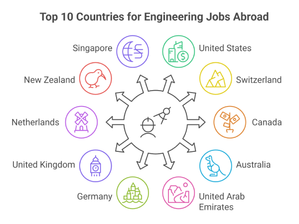Top 10 High Paying Countries for Engineering Professionals to Work Abroad