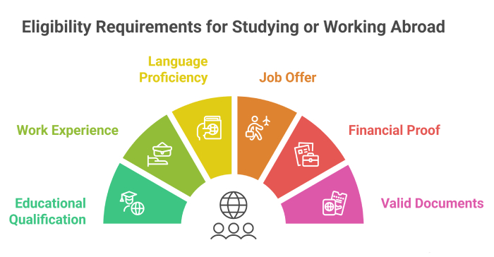 Eligibility requirements to study or work abroad - visa criteria and documents