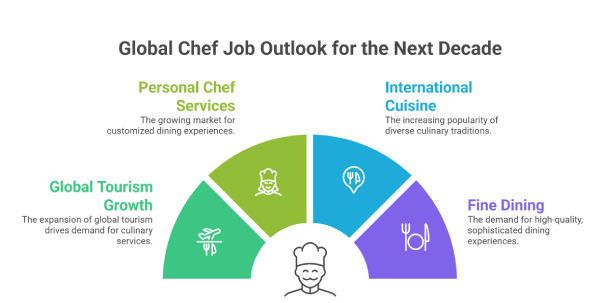 Job outlook for chefs over the next 10 years abroad