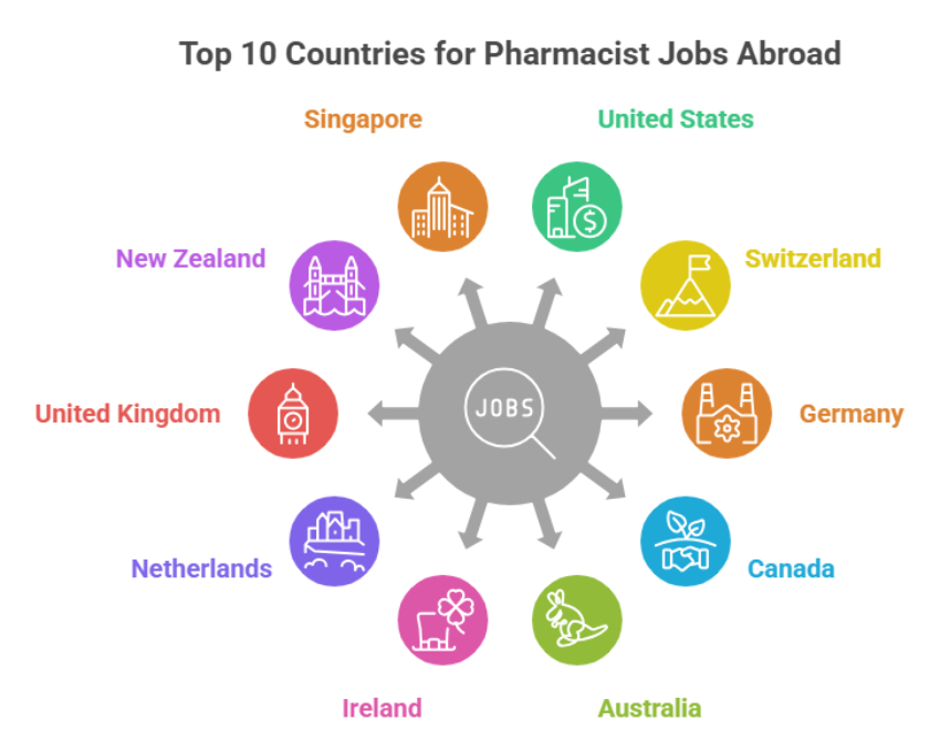 Top 10 countries for pharmacist jobs abroad offering career opportunities, competitive salaries, and licensing pathways