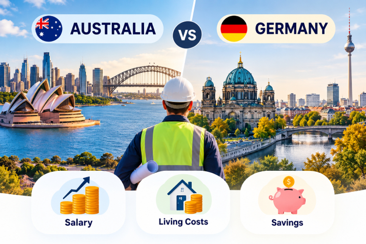 Australia vs Germany Salary, Living Costs and Savings for Engineering Professionals